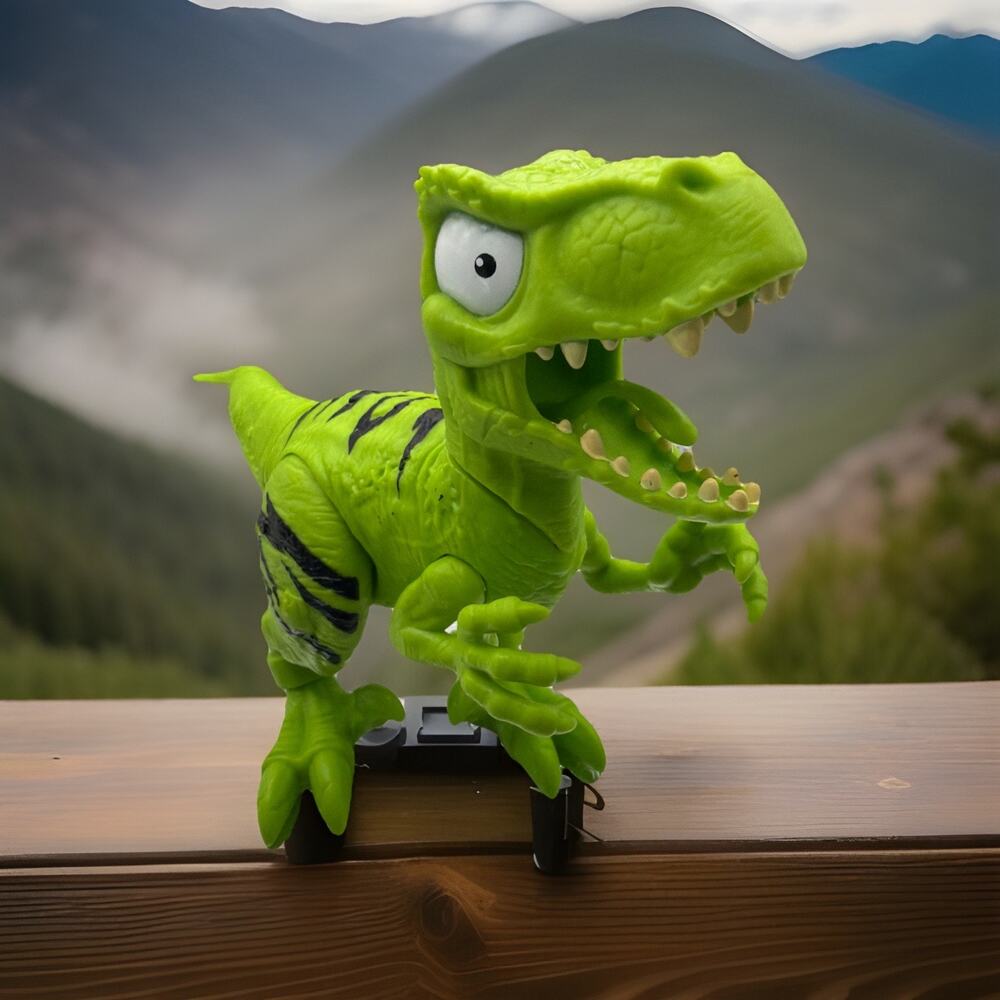 Zuru Smashers Mega Dino Velociraptor Green & Black Dinosaur Figure 5”